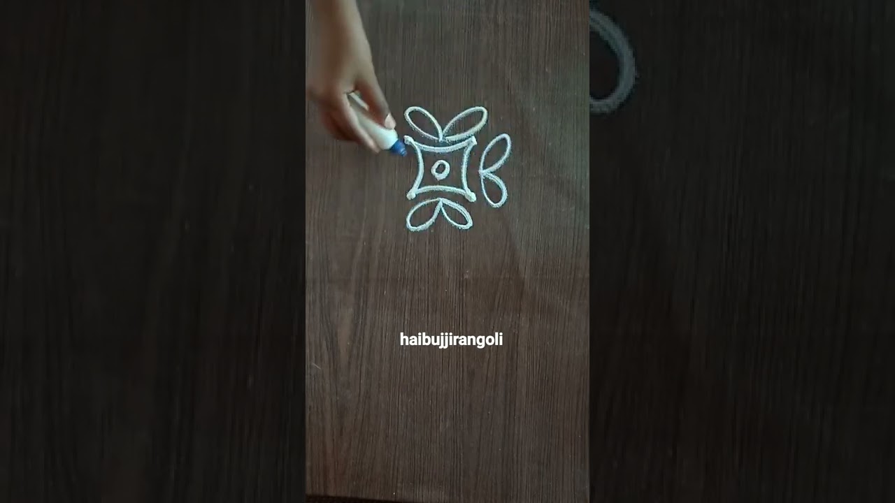 small cute simple easy rangoli-chukkala muggulu-chinna muggulu-