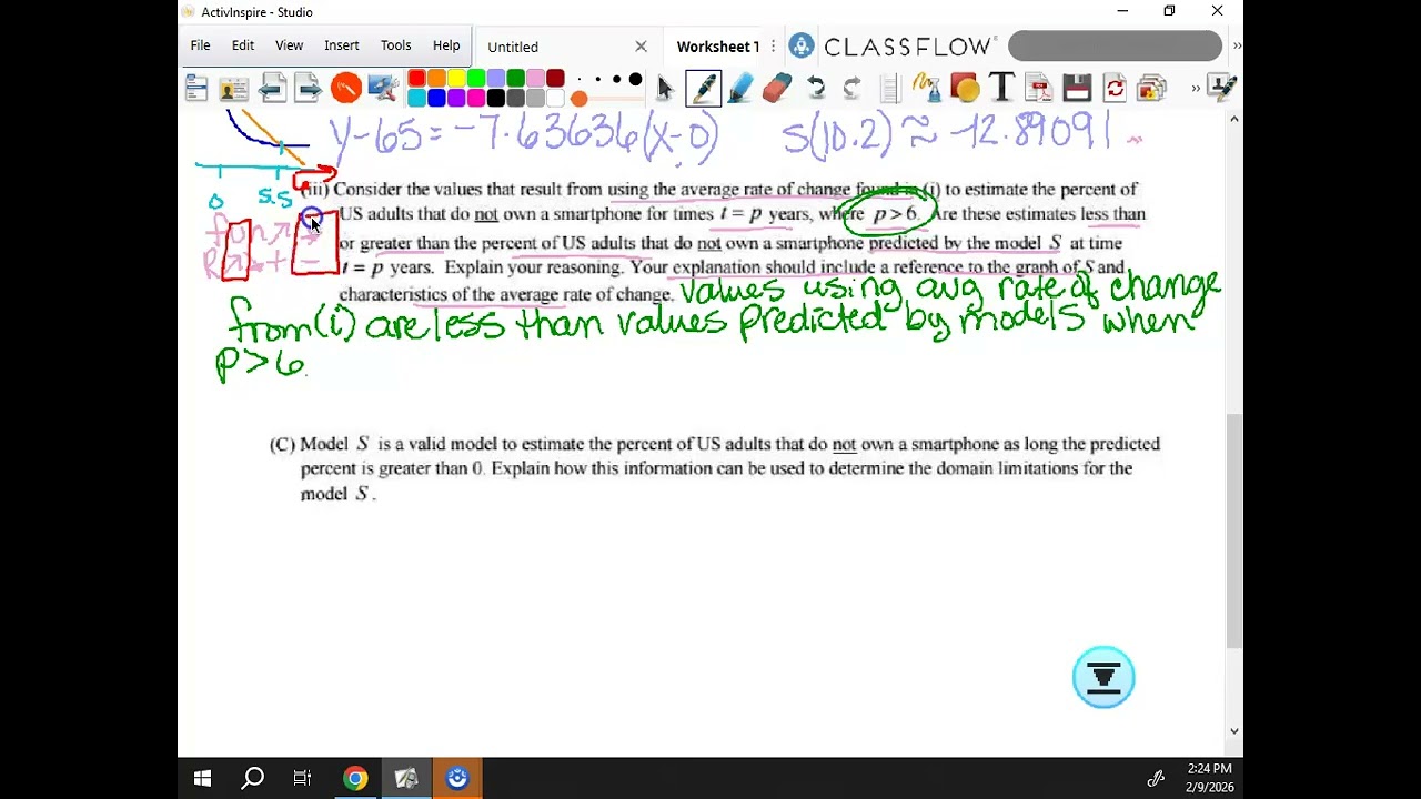 2.14 FRQ 2 Logarithmic Modeling APPC2526