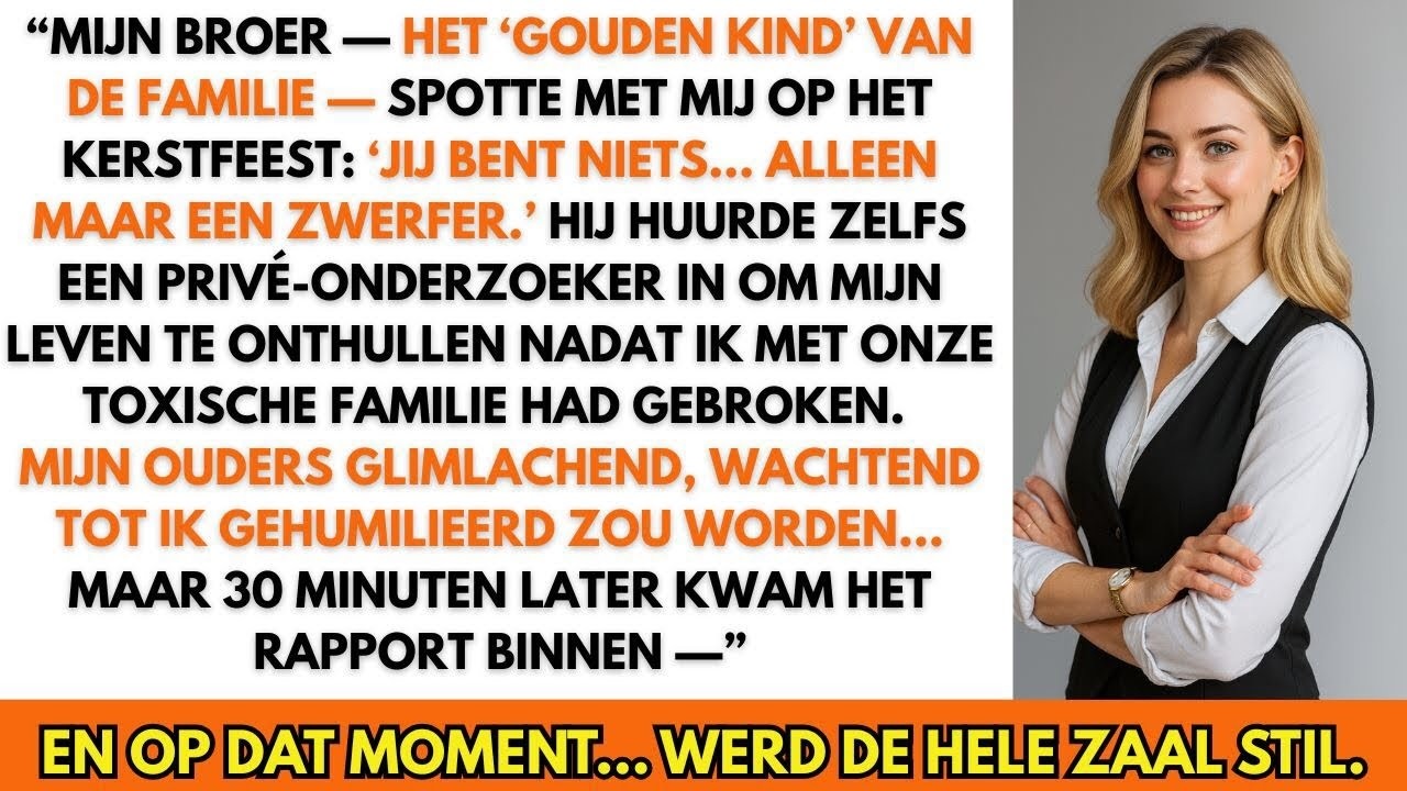 “Op het kerstfeest noemde mijn broer mij ‘zwervend’ — maar 30 minuten later… stortte alles in.”