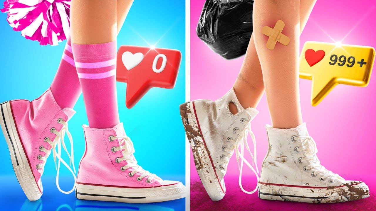 Real VS Fake Cheerleader || Rich Unpopular VS Poor Popular Cheerleader