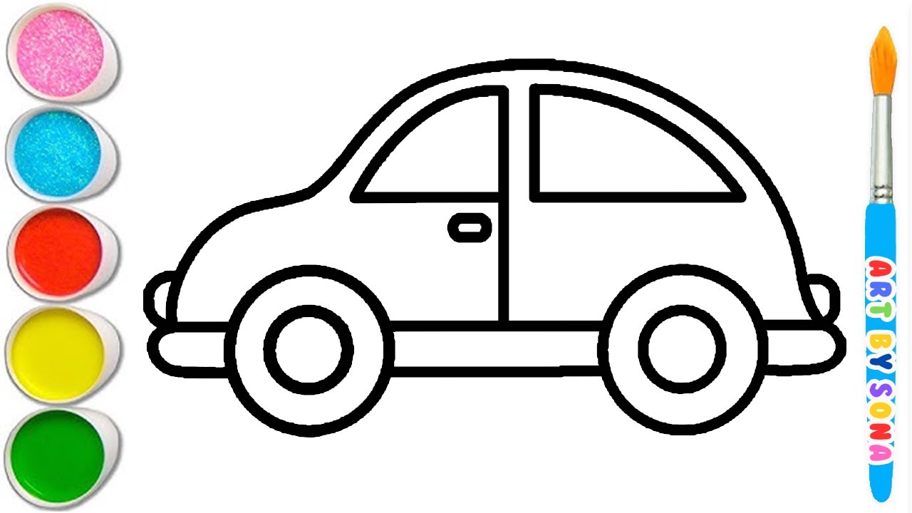 How to Draw a Car - Easy Car Drawing - Step by Step 