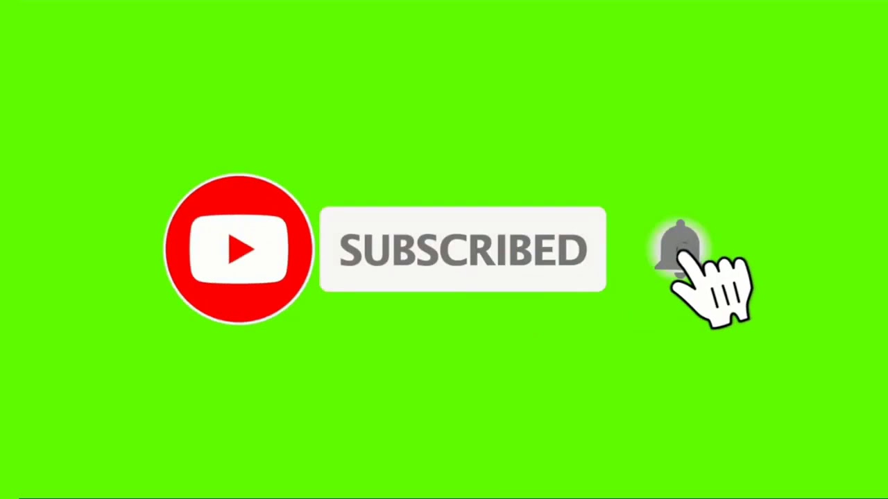 Animated Subscribe and Bell Icon Green Screen Croma Key *NO COPYRIGHT*