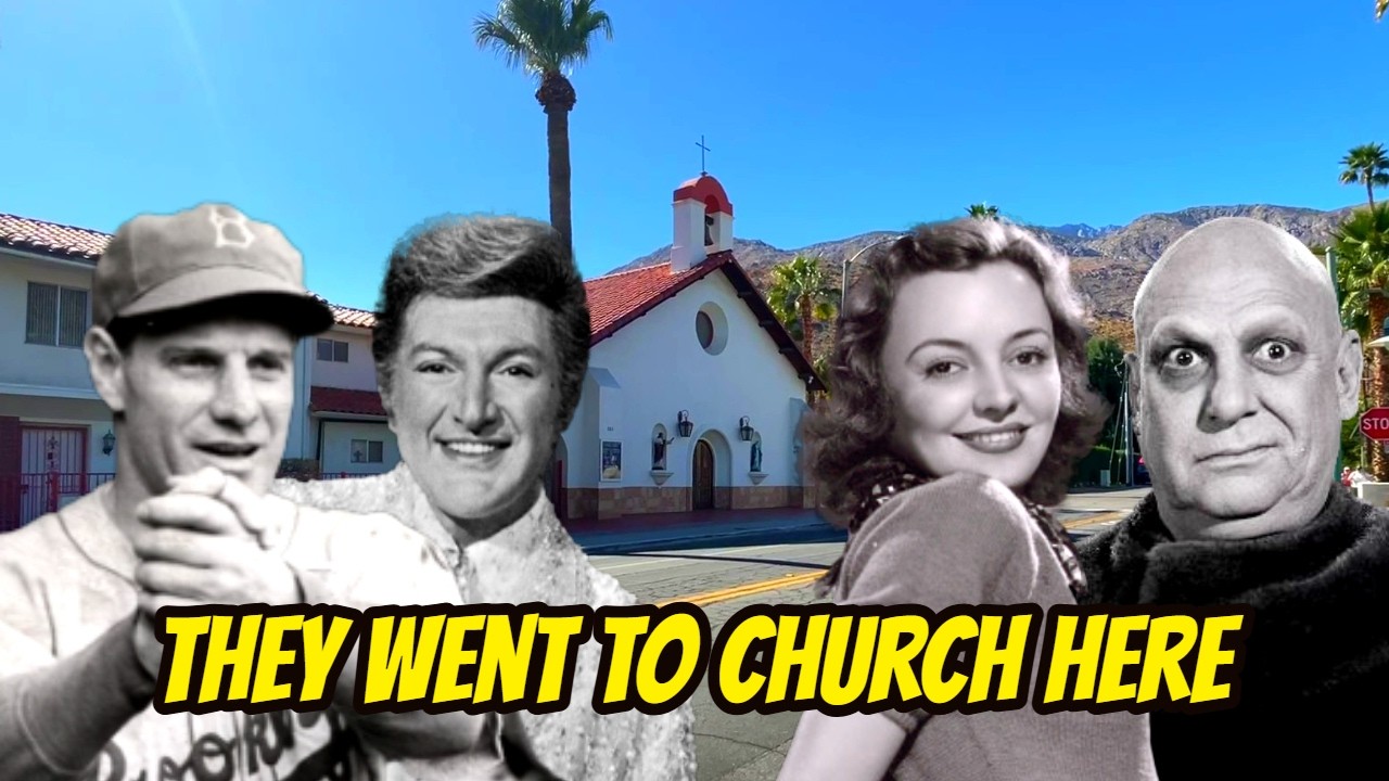 LIBERACE & 3 other celebrities have MEMORIAL BENCHES in this historic Palm Springs church!