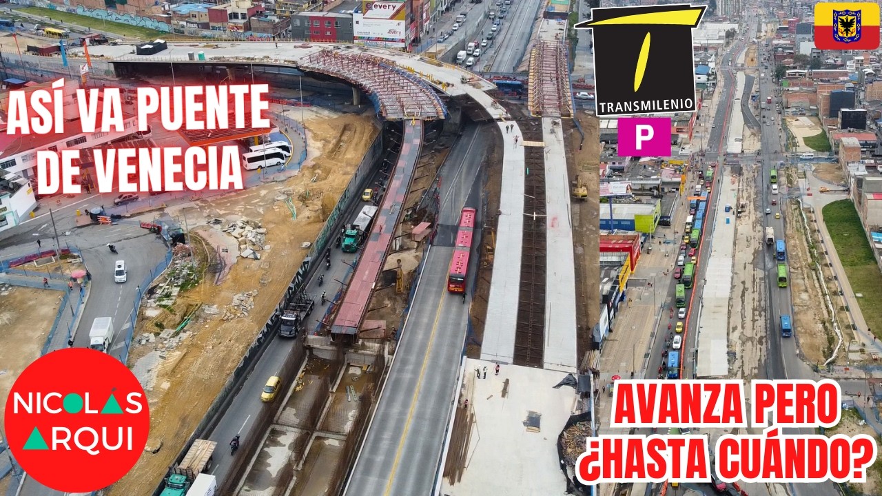 Así va Nuevo Puente de Venecia Troncal TransMilenio Avenida 68 ¿POR QUÉ NO TRABAJAN A TODA HORA?