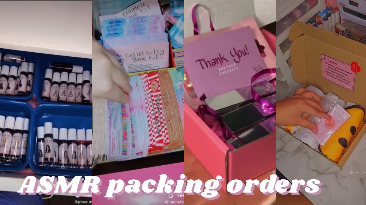 ASMR packing orders / Small business packing order tiktok compilation pt 2