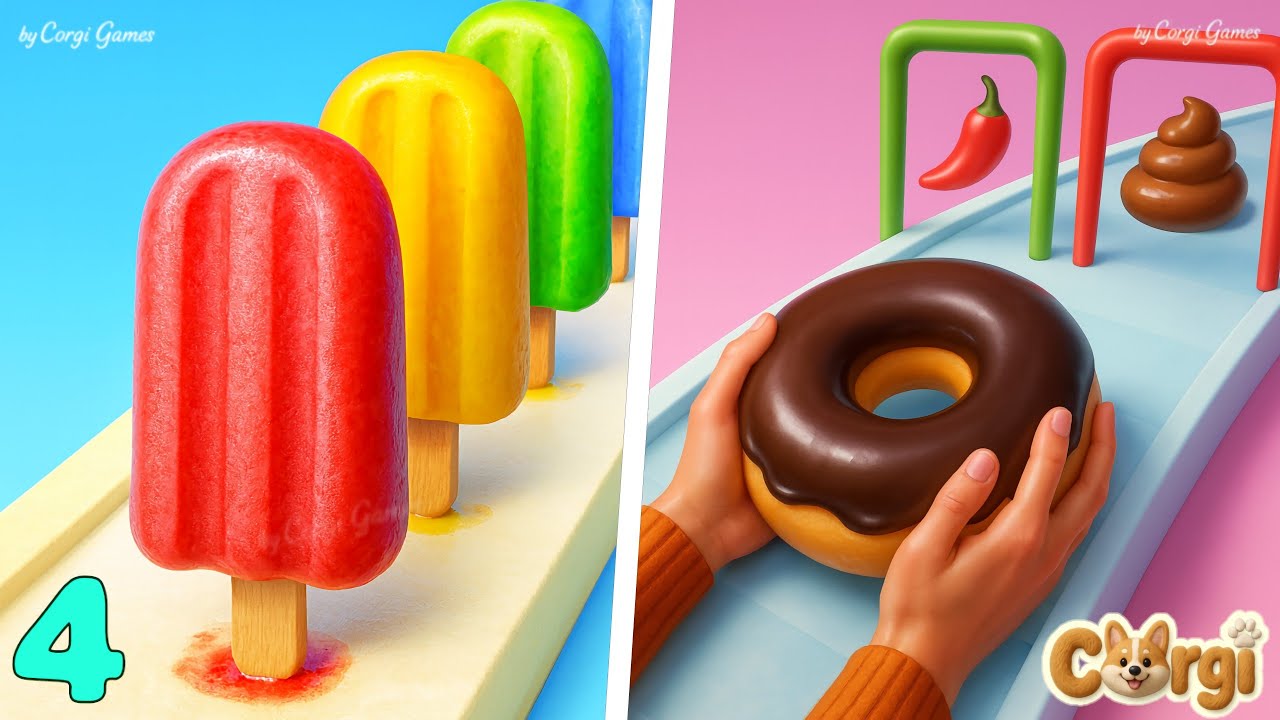 Bakery Stack 🆚 Popsicle Stack - All Levels Satisfying Walkthrough Gameplay Part 4