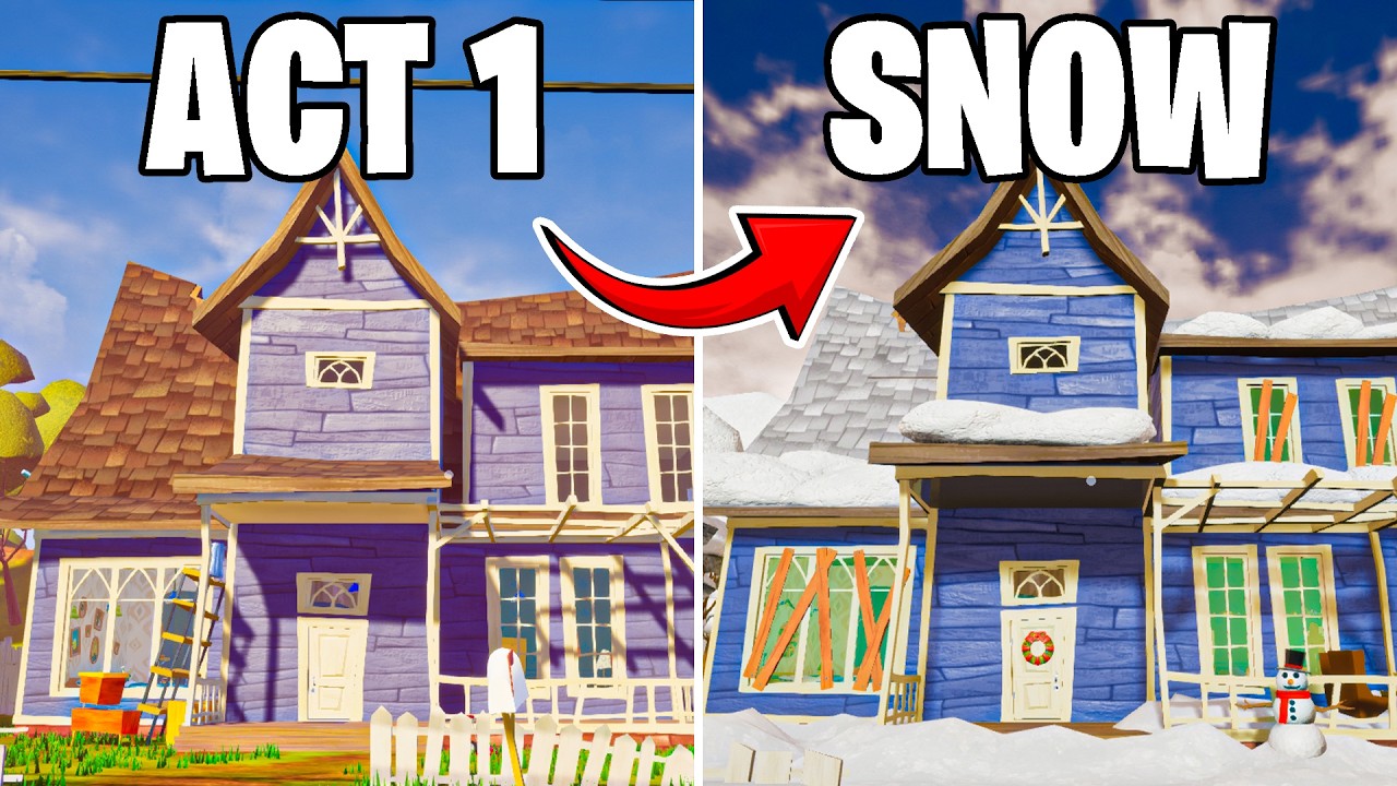 SNOWY ACT 1 MOD! | Hello Neighbor - Christmas Miracle (Full Game)