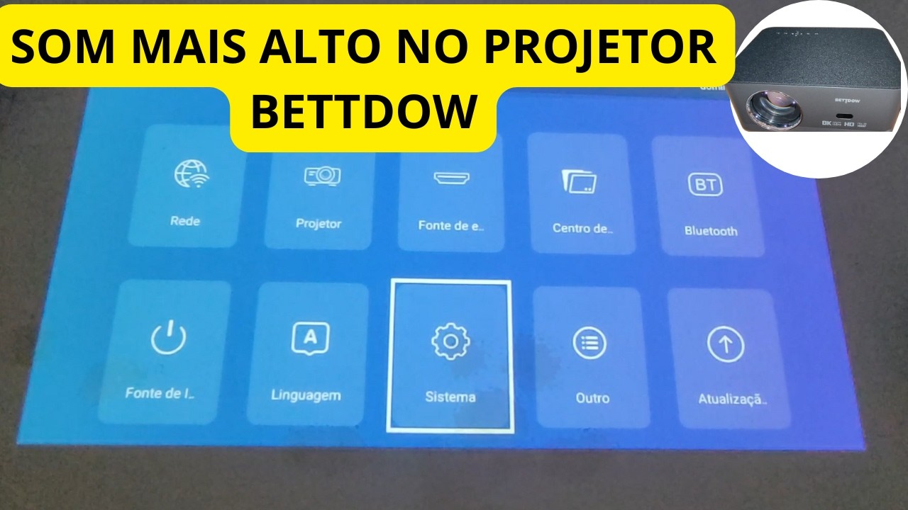 como aumentar o som do projetor bettdow ac1041 full hd 8k