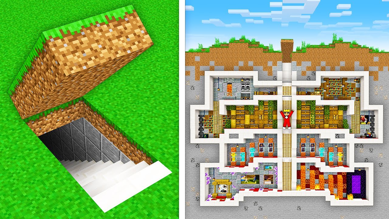 How To Build A Modern Secret Underground Base in Minecraft