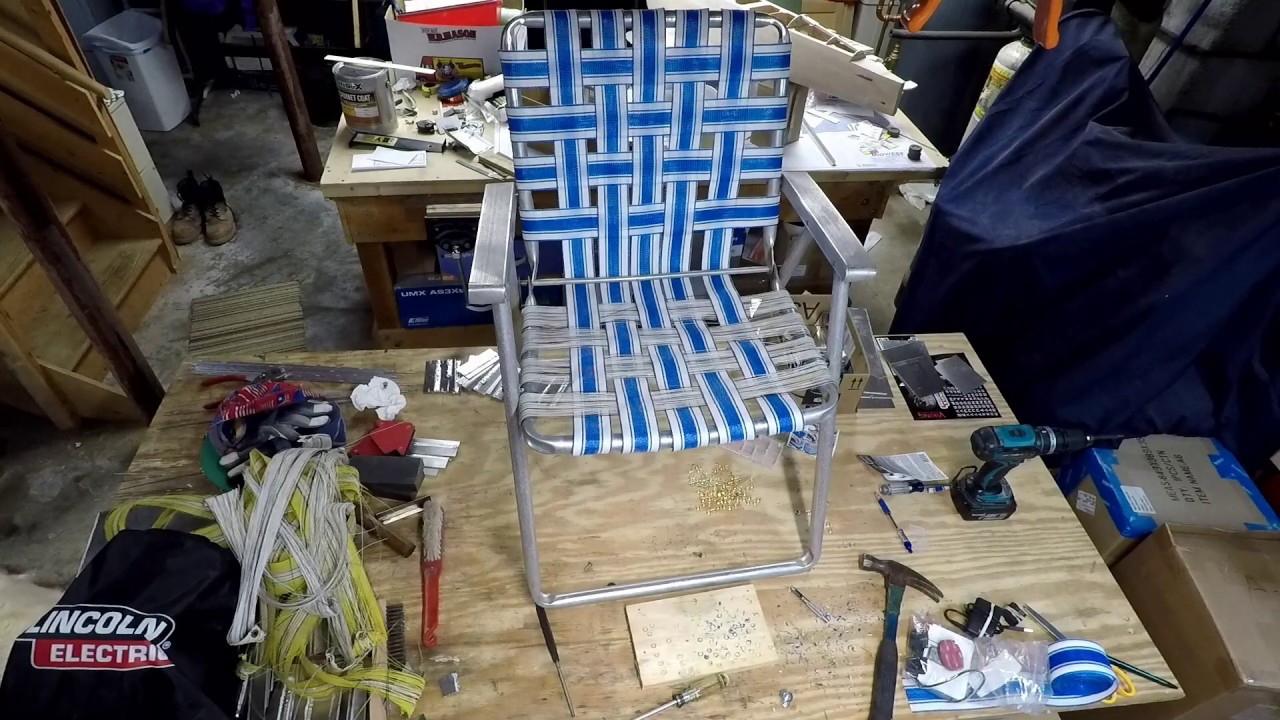 Recaning a beach chair
