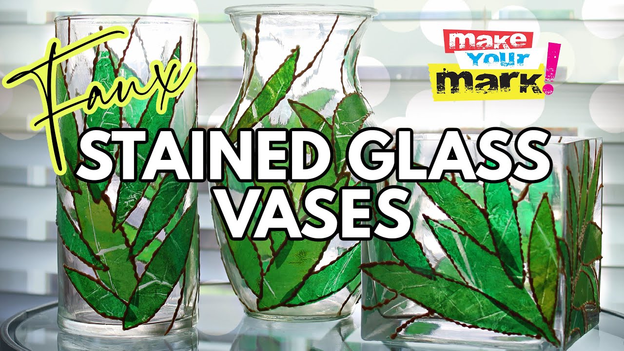Tissue Paper Stained Glass Vases