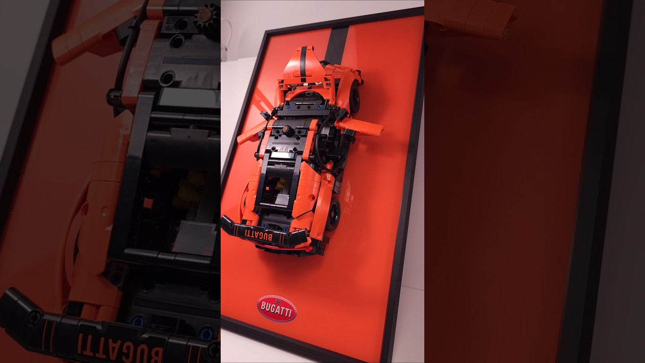 iCUANUTY Display Wallboard for LEGO Technic (42222) Bugatti Chiron Pur Sport Hypercar #shorts TBB