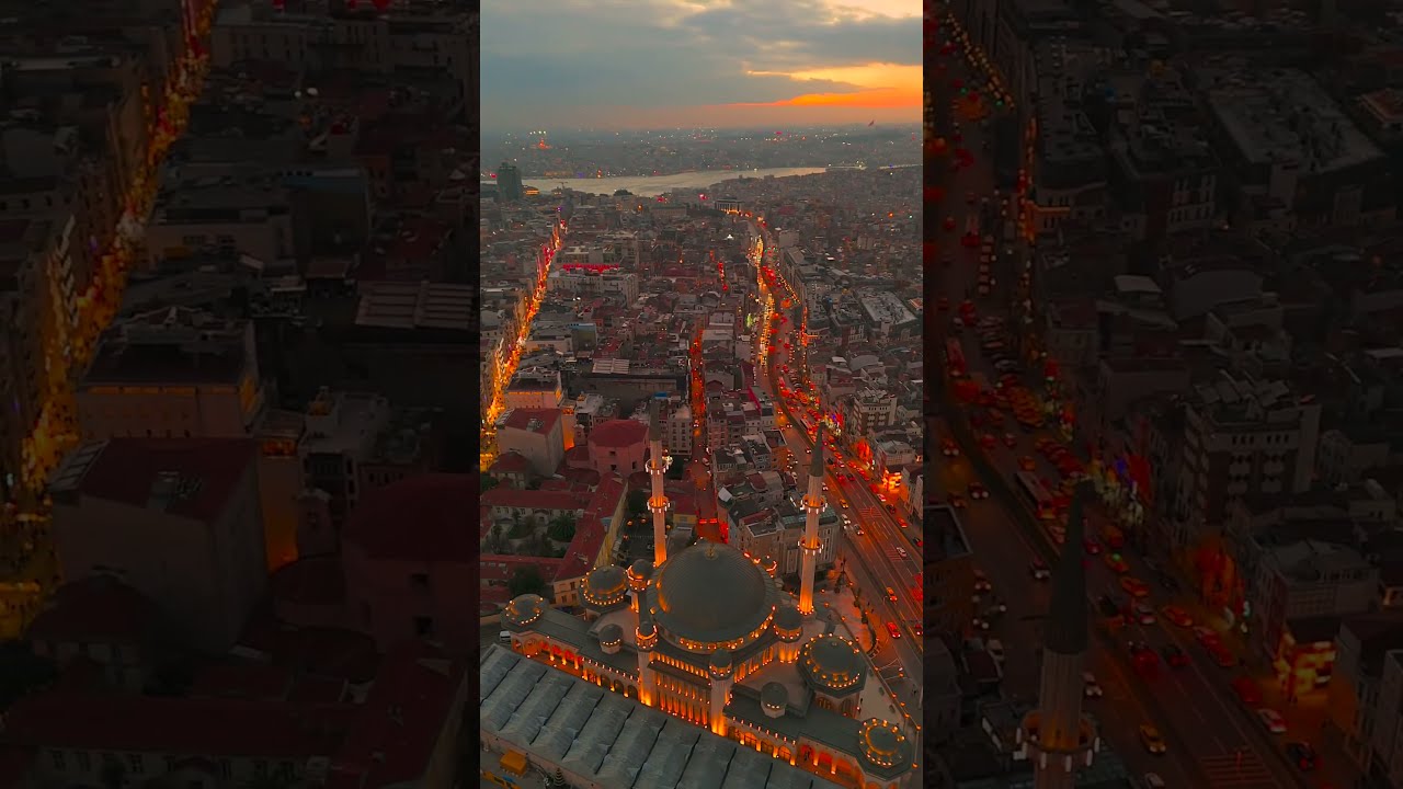 Taksim Camii: The Heart of Istanbul's Aerial Beauty #istanbul #turkey #taksim #shorts #ytshorts #yt