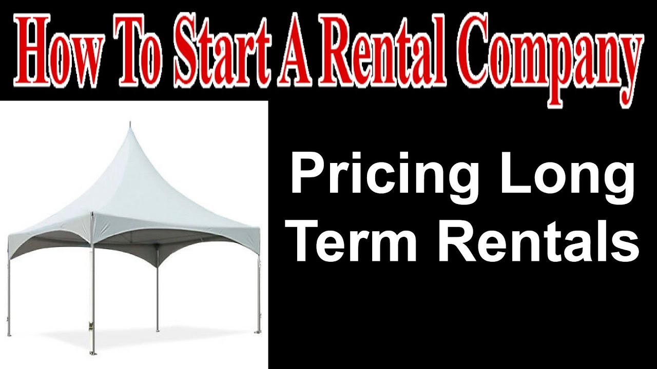 Pricing Long Term Rentals - Start A Party Rental Company