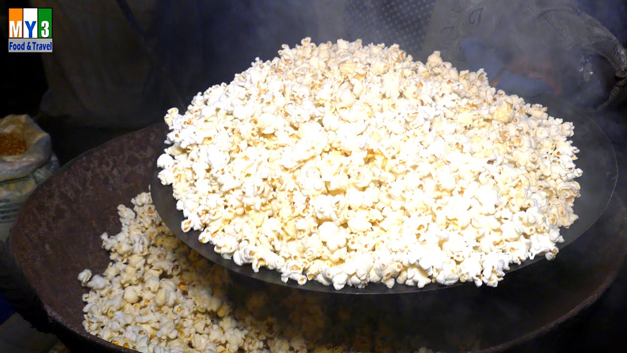 ROADSIDE POPCORN MAKING | HEALTHY STREET FOOD IN INDIAN STREETS street food