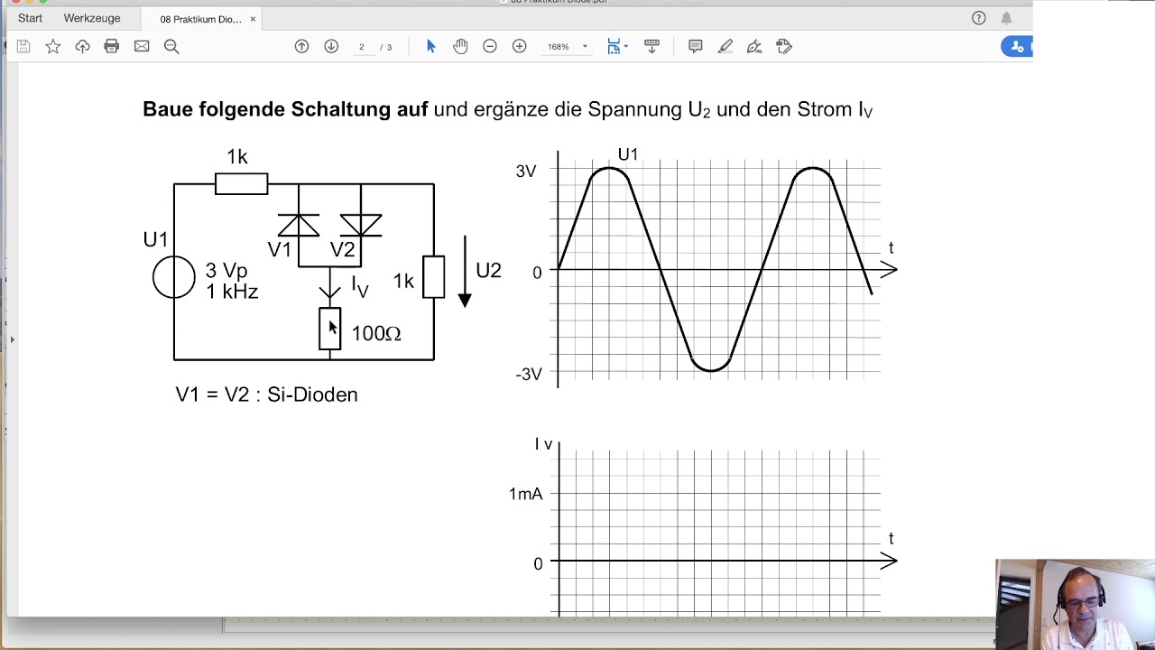 Diode QUCS  - Aufgabe 2  Begrenzung mit zwei Dioden