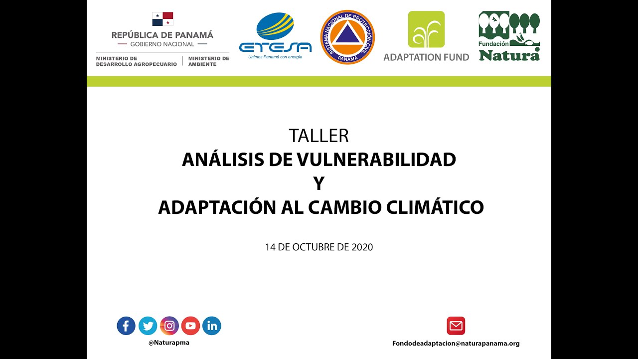 Taller Análisis de Vulnerabilidad y Adaptación al Cambio Climático