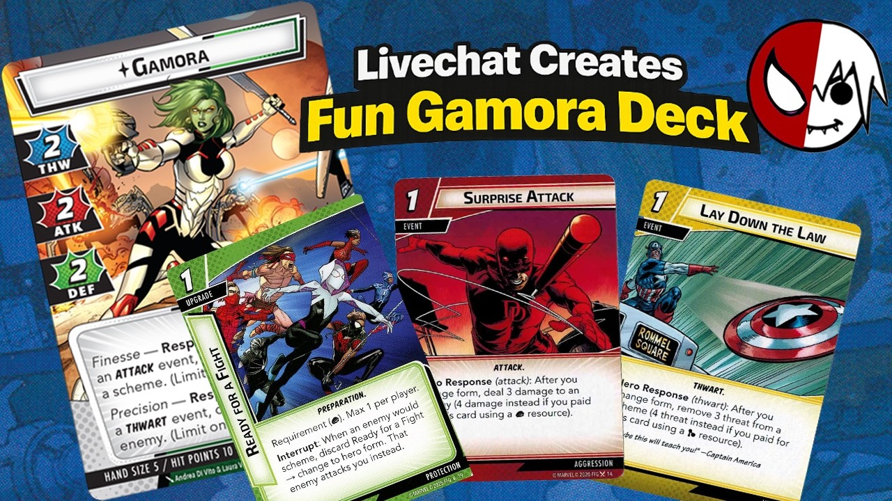 GAMORA vs KLAW (Expert) | Marvel Champions Playthrough | Playing Live Chat's Deck