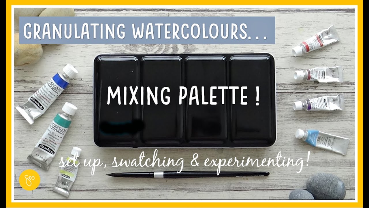 ⭐Exciting NEW WATERCOLOUR PALETTE | Single pigment granulating colours mixing palette!