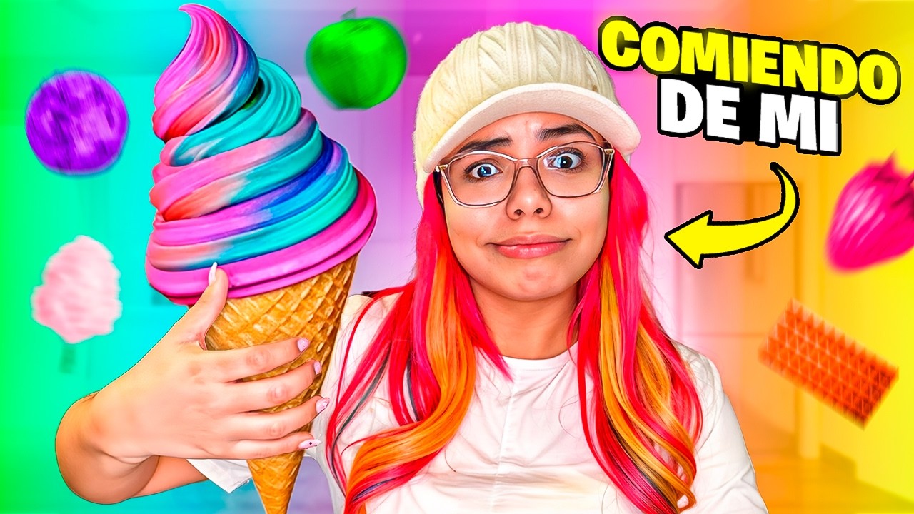 24 HORAS COMIENDO DEL COLOR DE MI CABELLO😨| Susy Mouriz