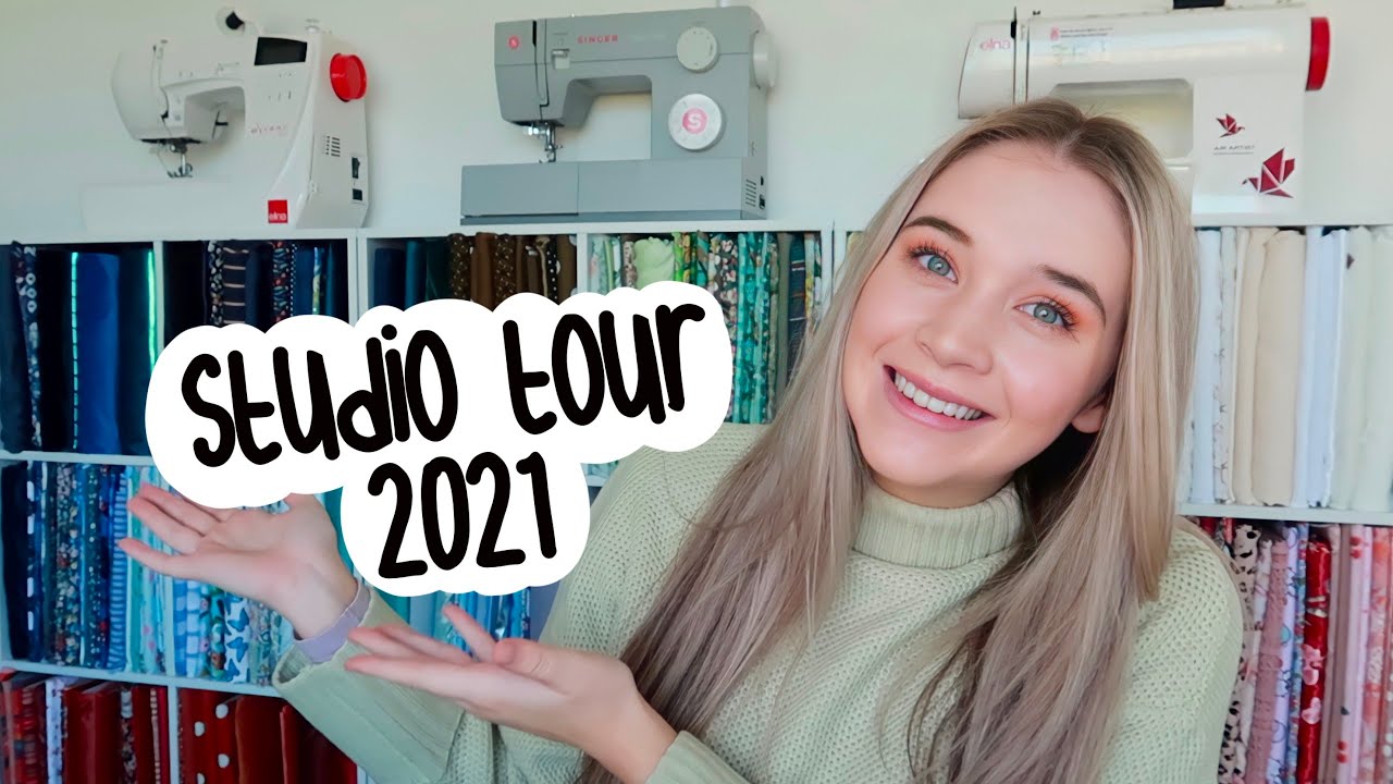Studio Tour - Check out my studio 2021 - in depth view - office tour - craft room tour - sewing