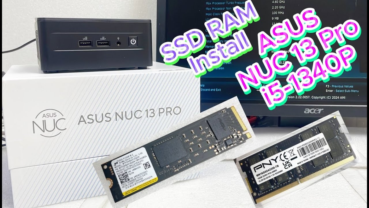 ASUS NUC 13 Pro i5-1340P RAM & SSD Upgrade | Install Guide | ASUS NUC 13 Pro Mini PC