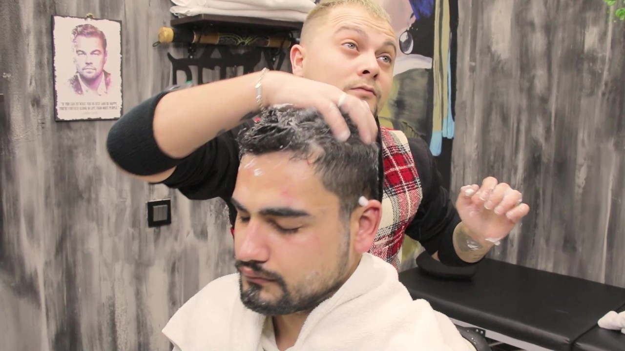Real Barber Shop Therapy | ASMR Face Care and ASMR Head Massage (Blackhead Cleaning)