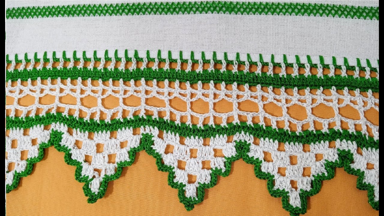 Bico de Crochê para o Natal em 2 cores - Fácil - 478