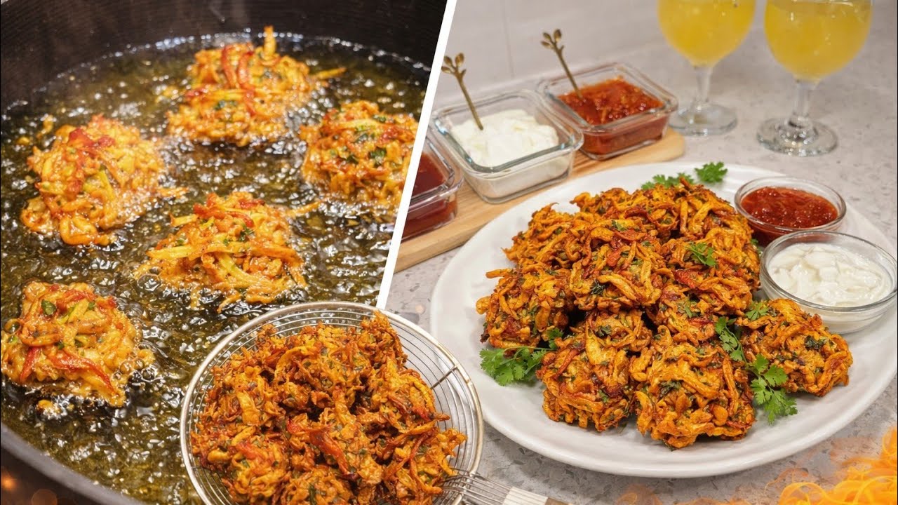 Simple & Tasty Veg Pakora on a Budget پکوره سبزیجات ساده و خوشمزه با هزینه خیلی کم و اقتصادی 