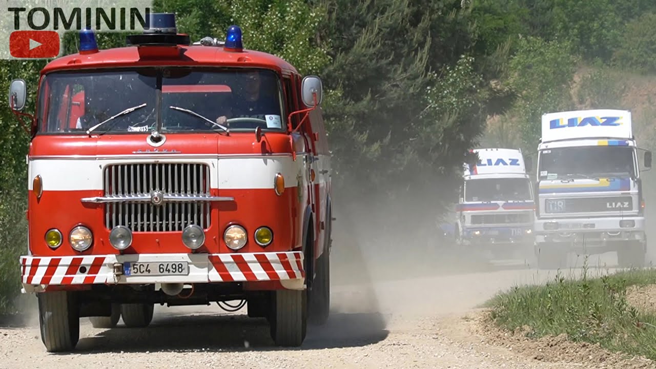Sraz historických nákladních automobilů 2023 - příjezd do pískovny | Old Truck parade 🚛🚒🚌
