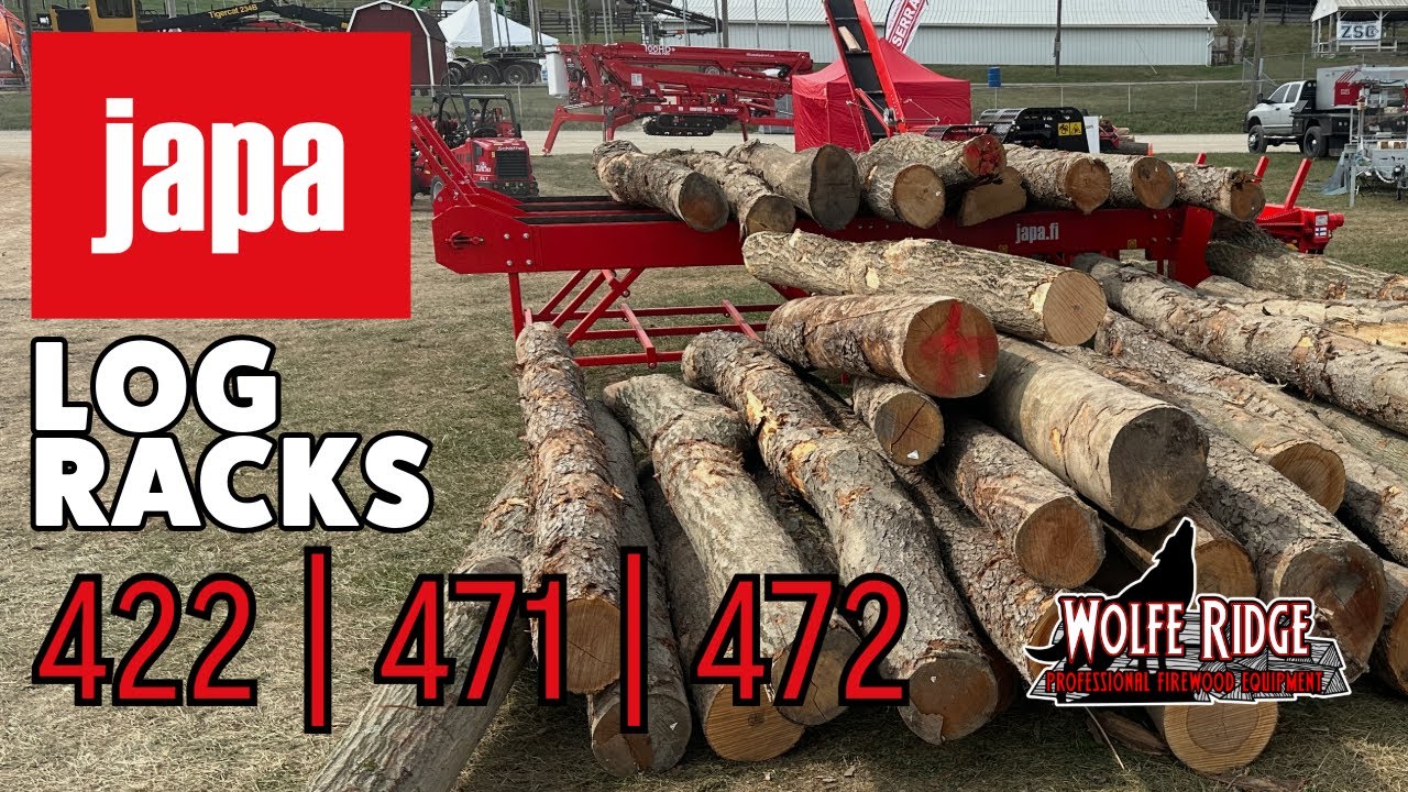 Обзор гидравлических лесоперерабатывающих стеллажей Japa Firewood Processors 422, 471 и 472 в рай...