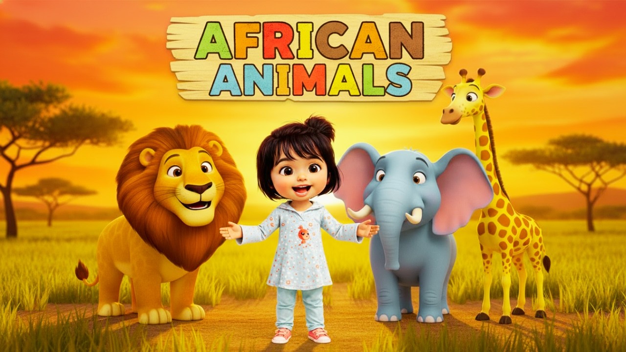 African Savanna Animals for Kids | Lions, Elephants & Giraffes | Olivia’s Magic Closet Adventure