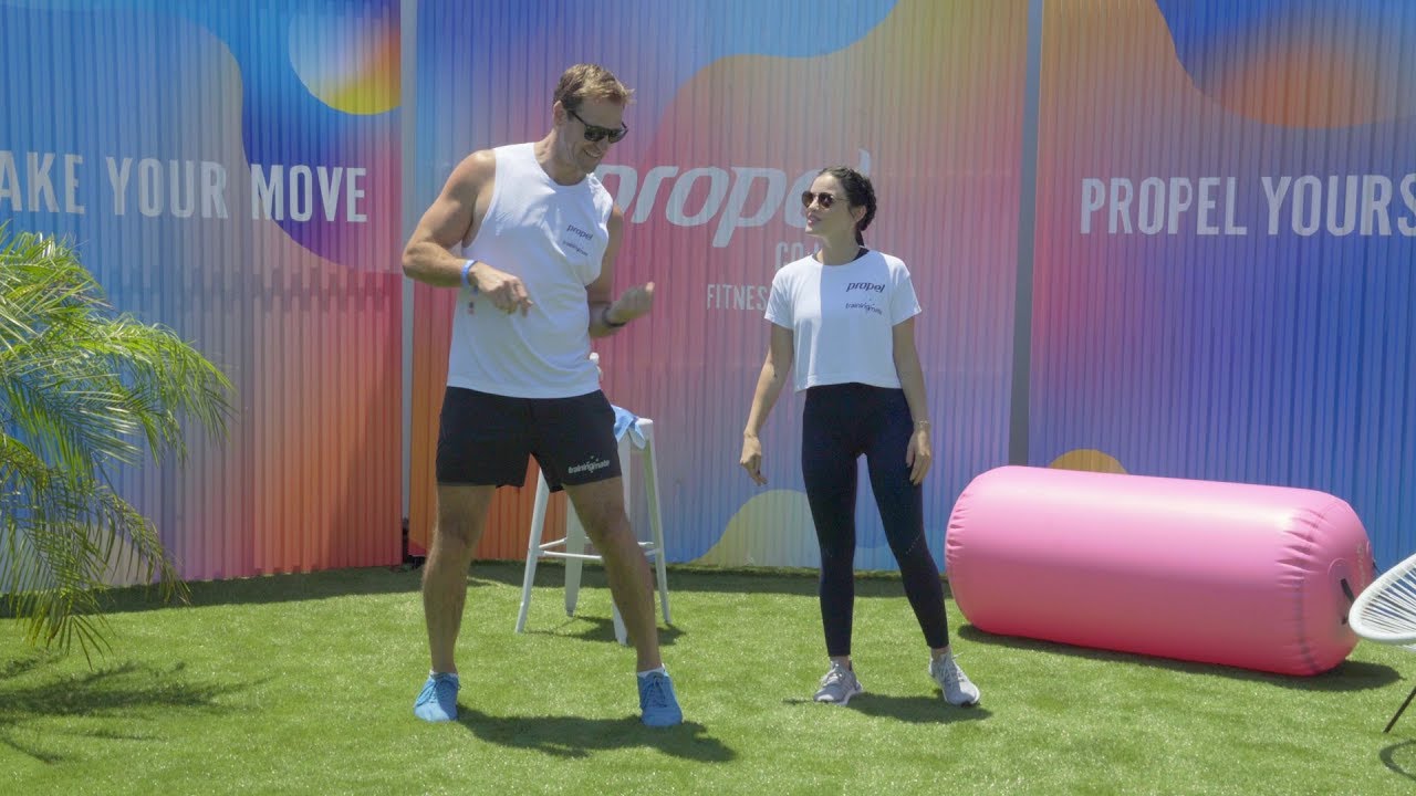 Working Out at Propel Co:Labs with Lucy Hale