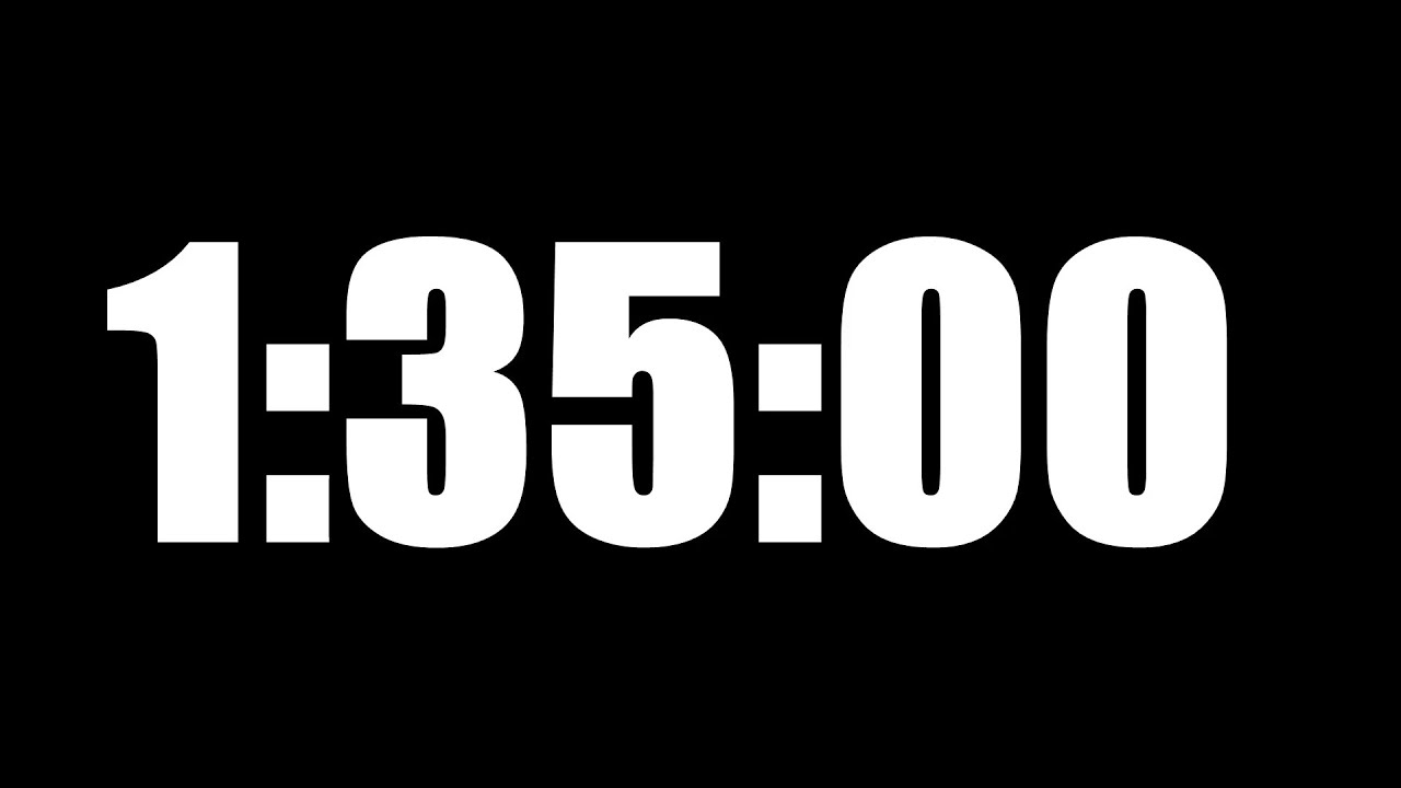 1 HOUR 35 MINUTE TIMER &bull; 95 MINUTE COUNTDOWN TIMER ⏰ LOUD ALARM ⏰