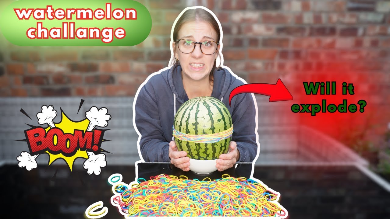 Rubber Band Watermelon Challenge | How Long Until It Pops?