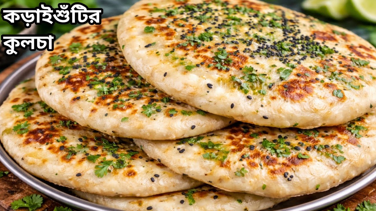 কড়াইশুঁটির কুলচা তেল নয় এবার থেকে জল দিয়েই বানিয়ে নিন দোকানের মতো | Koraishutir Kulcha/Naan