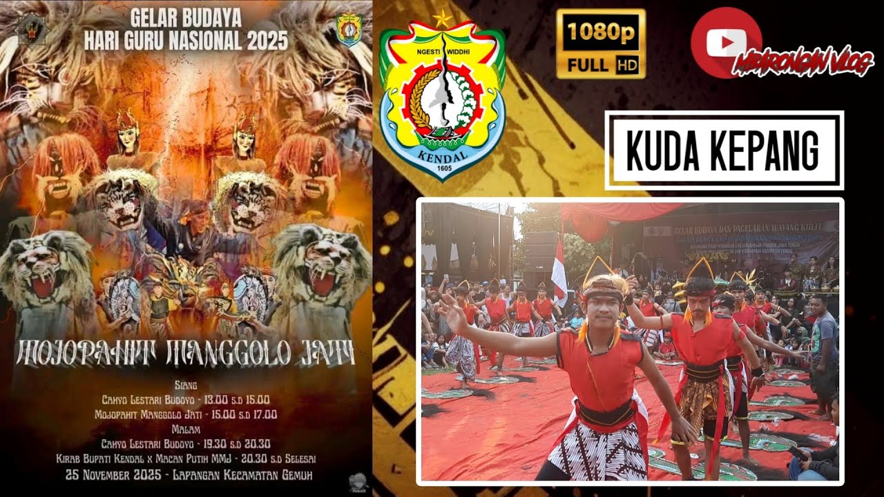 ᶠᴴᴰ Kuda kepang | Mojopahit Manggolo Jati | Live Lapangan kecamatan Gemuh Kendal Jawa Tengah