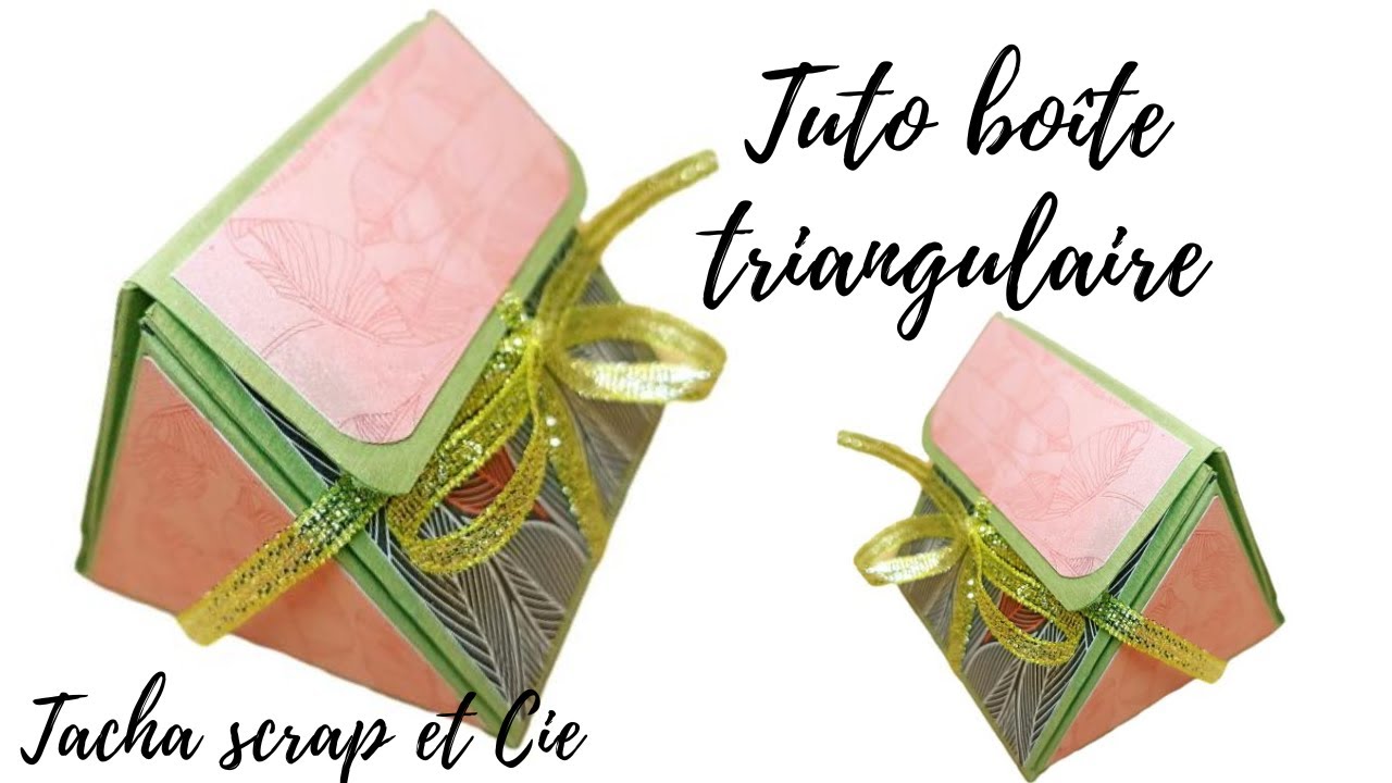 🌺TUTO boîte en forme de triangle , pliage facile 
