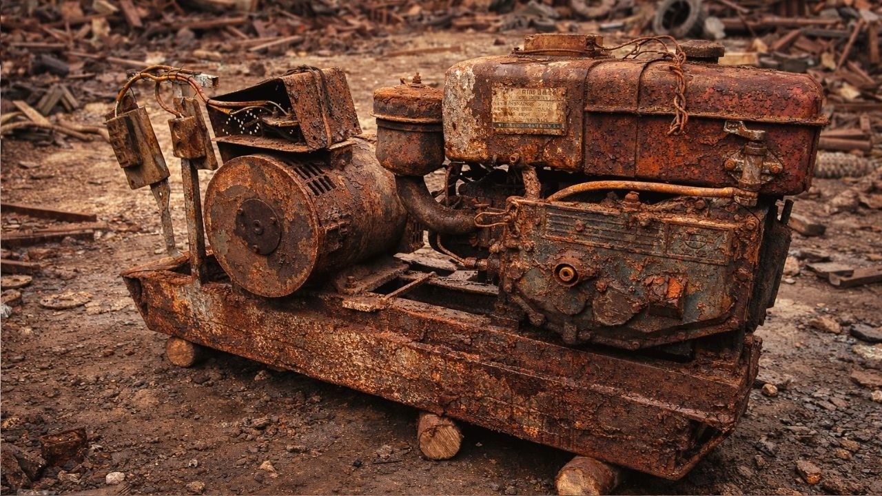 Restoring an Old Vintage Diesel R180 Engine 5kW Generator with Damaged Parts Worst