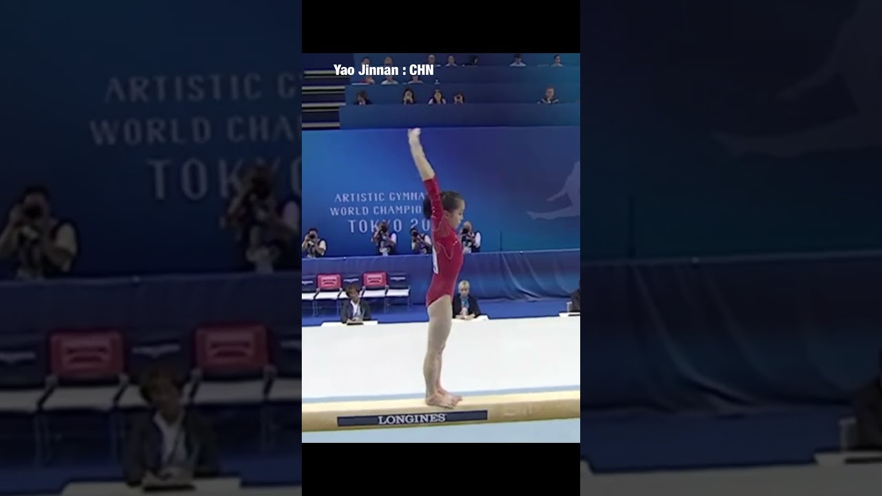 Standing Full Twist on BlanceBeam #gymastics #gymnast #parisolympics #balancebeam #paris2024 #sports