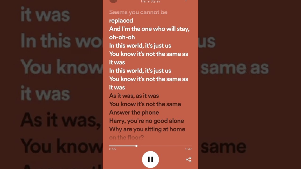 As it was lyrics - Harry Styles