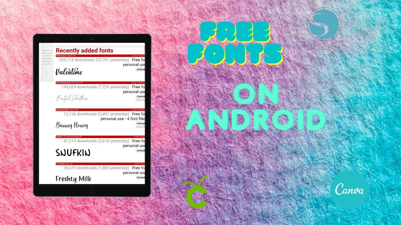HOW TO DOWNLOAD FONTS ON TABLET FROM DAFONT | 2021 DAFONT TUTORIAL | UPLOAD TO CANVA & CRICUT DESIGN