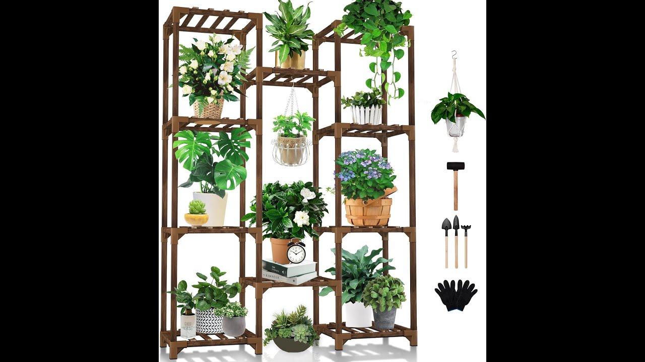 Building a wooden plant stand- Uneedem 10 tier wood plant stand