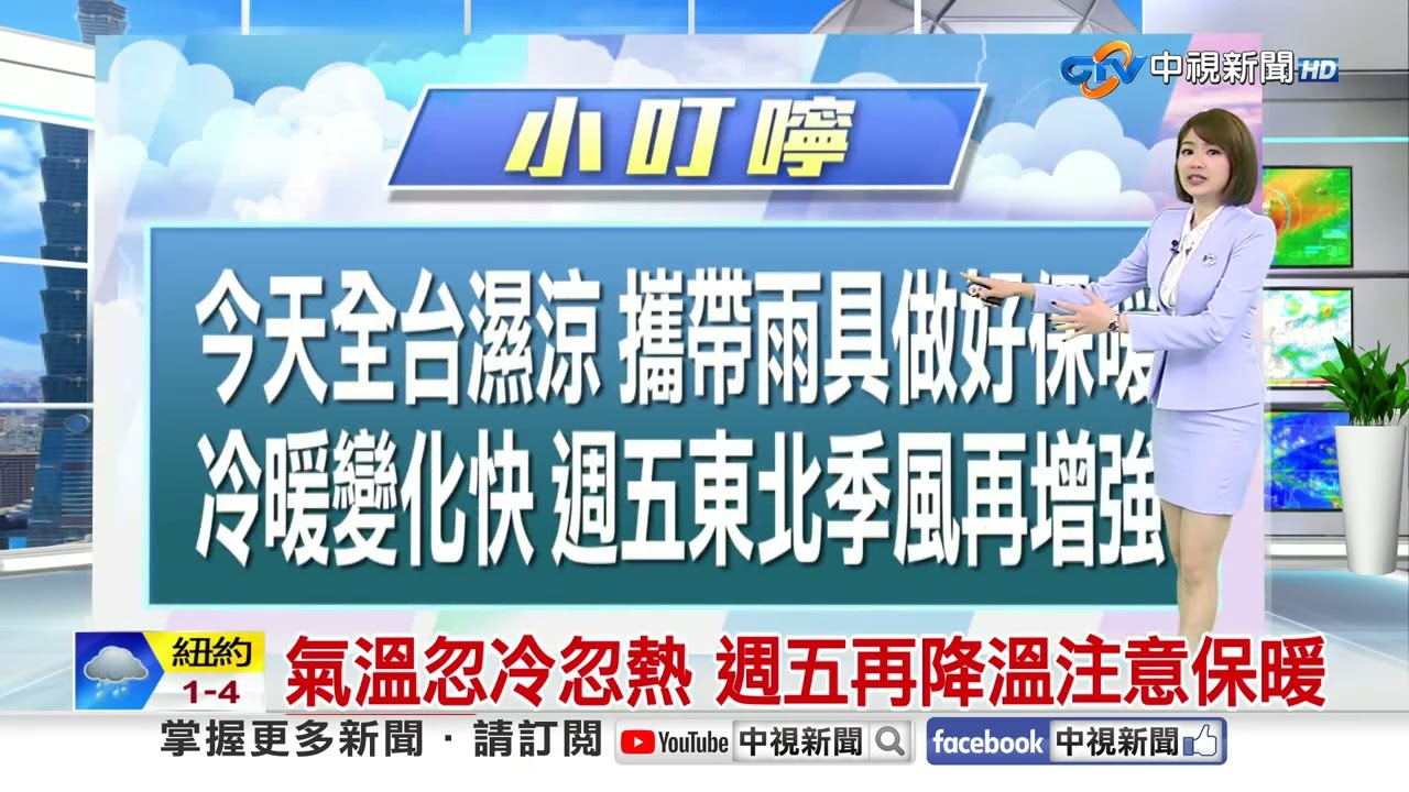 【雅方氣象報報】全台濕涼 上午降雨明顯下午局部陣雨│中視晨間氣象 20260304