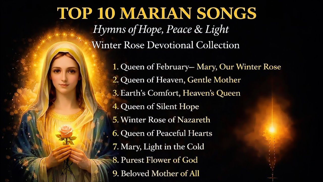 Top 10 Marian Hymns of Hope, Peace & Light | Winter Rose Devotional Songs| February hymns