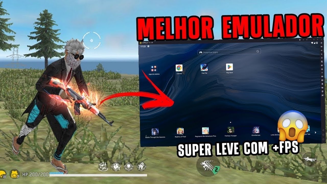 DESCOBRI O MELHOR EMULADOR LEVE PARA JOGAR FREE FIRE NO PC FRACO 1GB SEM PLACA DE VIDEO