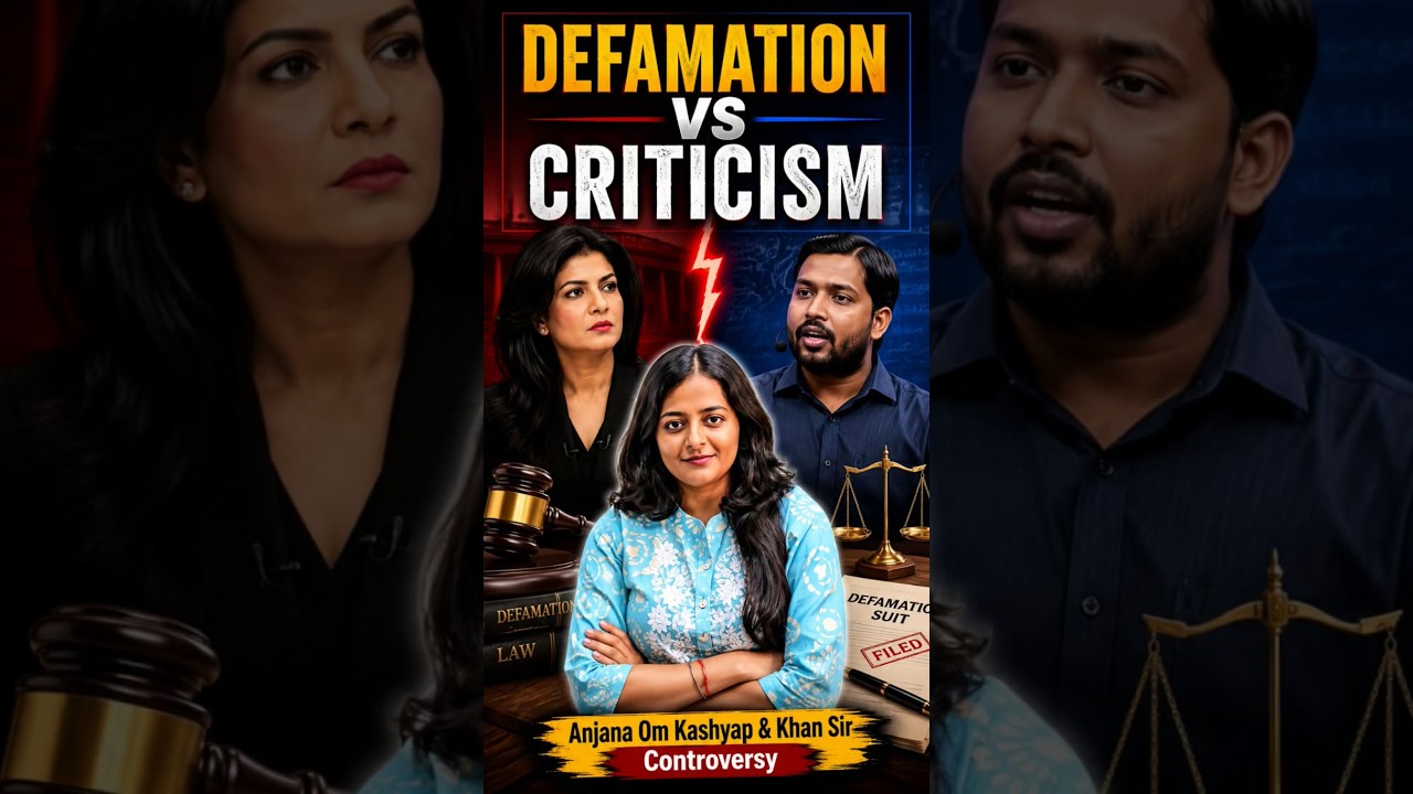 Anjana Om Kashyap & Khan Sir Controversy | Defamation vs Criticism Explained| #legalawareness #law