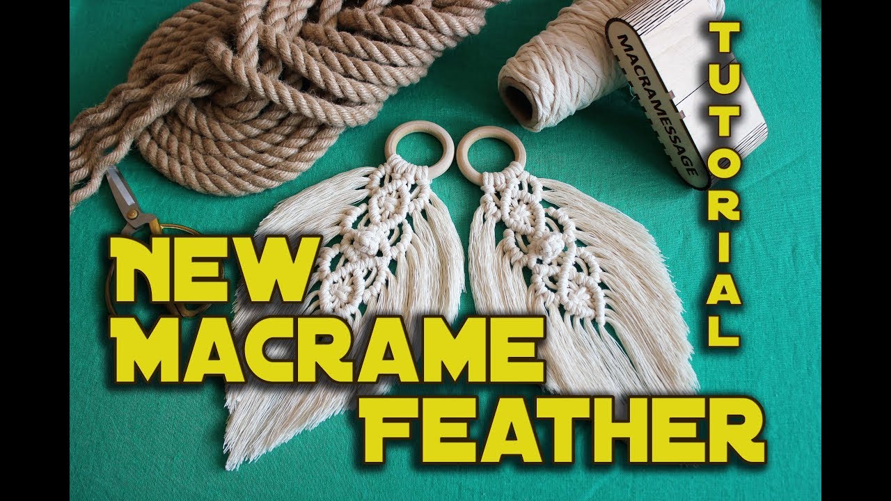 DIY How to make NEW Macrame Feather/Leaf