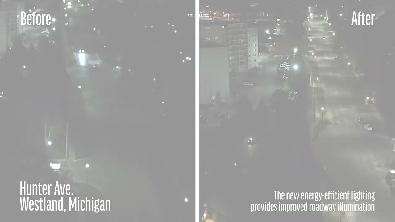 Westland Roadway Lighting: Before and After