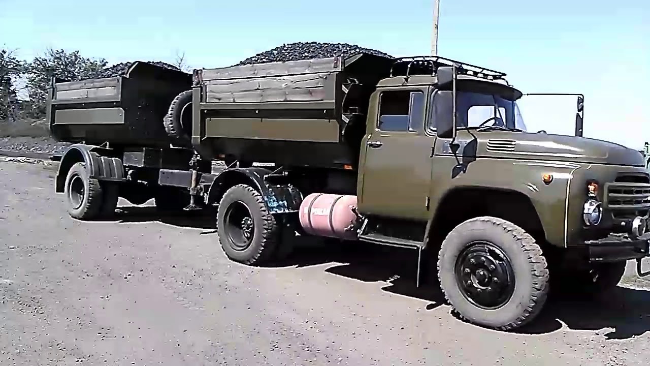 Зил с прицепом .